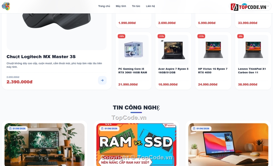 Web bán máy tính,Đồ án,máy,tính